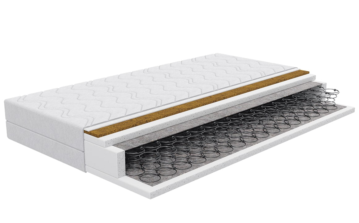 Materac dwustronny sprężynowy z pianką oraz kokosem - RADO